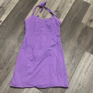 Lacoste Vintage Purple Halter Summer Dress